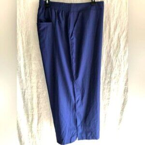Wide Leg Nautical Athletic Pants Cropped Active Zone Size 3X